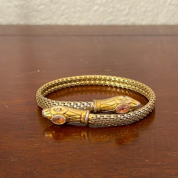 Golden Stella & Dot Snake Wrap Bracelet - Picture 1 of 4